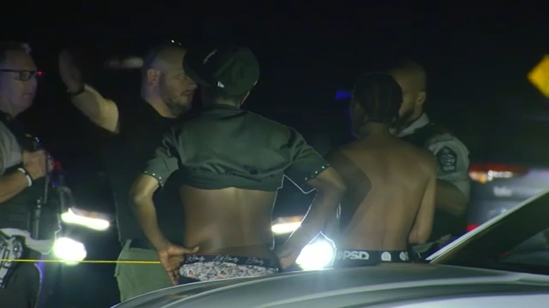 A heavy law enforcement presence descended on the neighborhood Monday night.