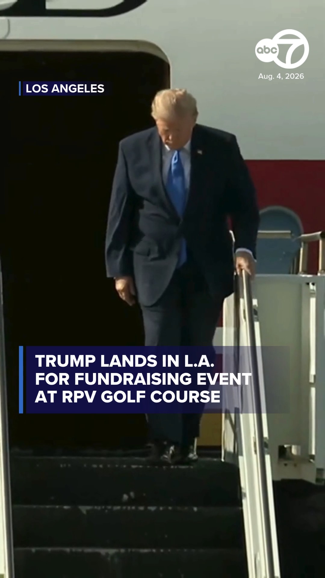 Trump lands in L.A. for fundraising event at RPV golf course