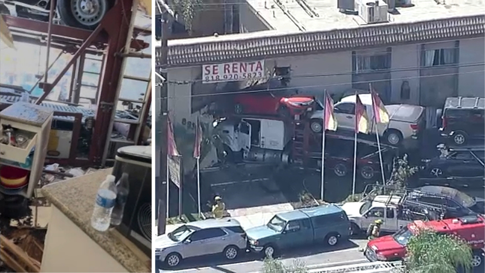 Semi-truck crashes into apartment building in Panorama City