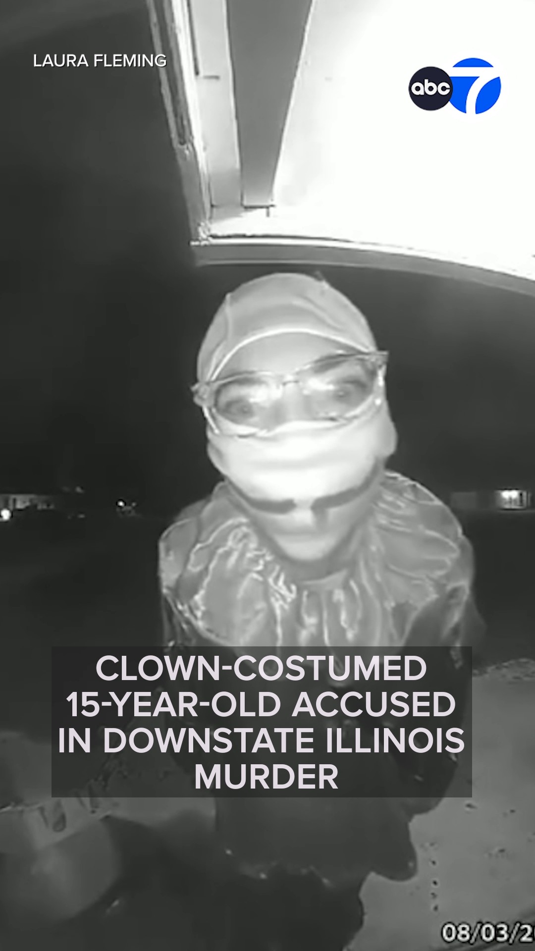 Doorbell video shows clown-costumed teen accused in downstate murder
