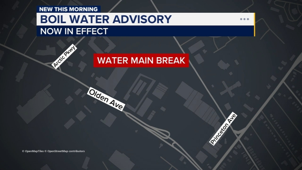 Boil water advisory in effect for parts of Mercer County, New Jersey
