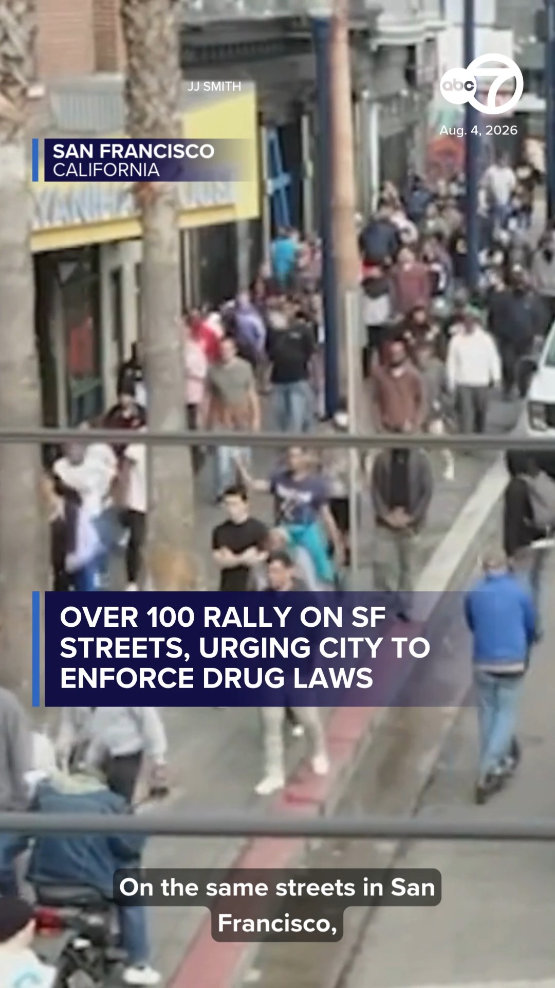 Over 100 rally on SF streets, urging city to enforce drug laws