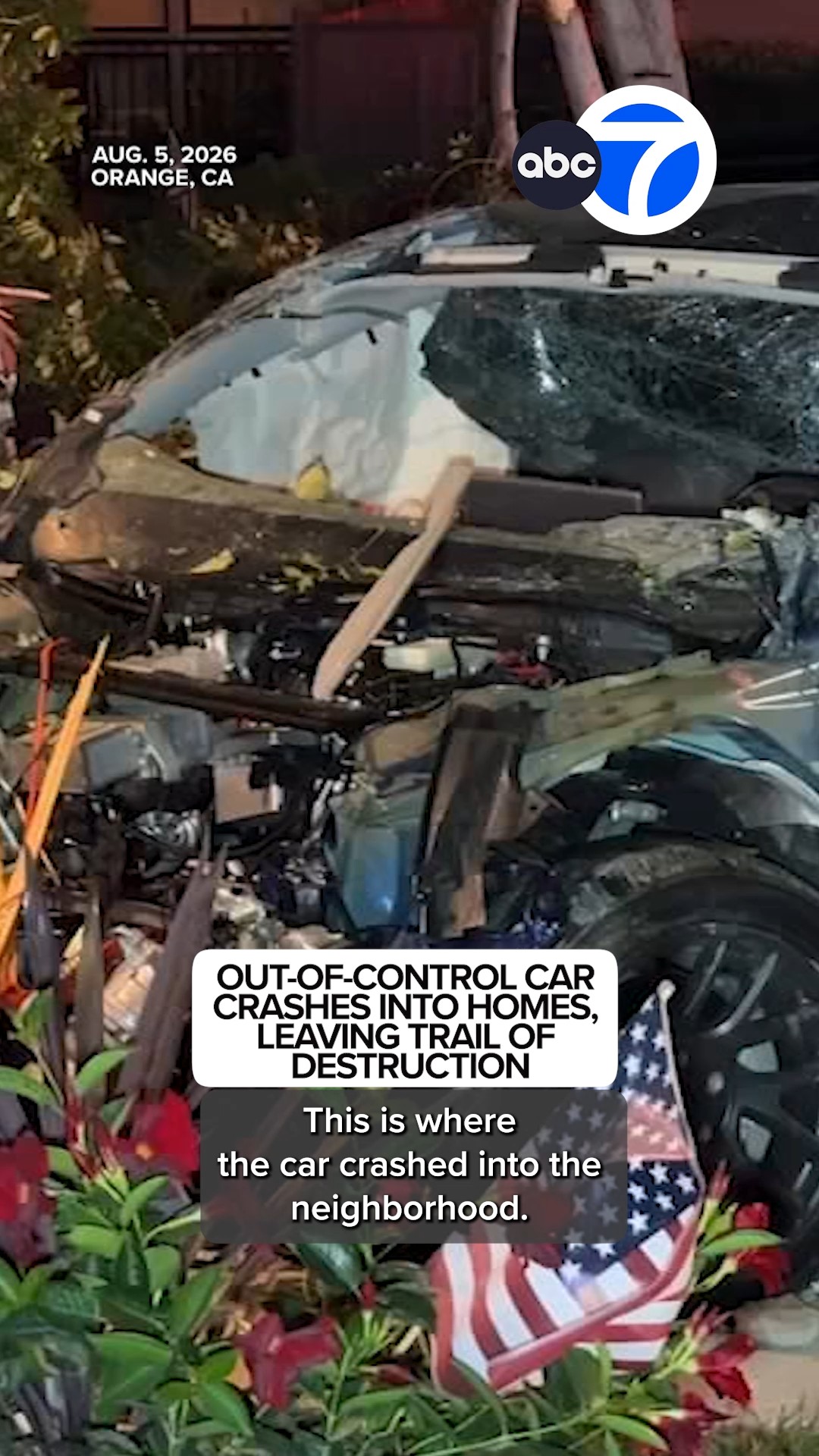 Out-of-control Tesla crashes into homes in OC neighborhood