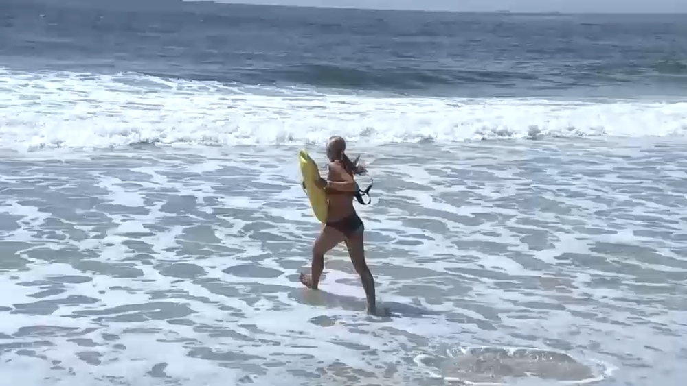 Lifeguards demonstrate riptide safety after Long Island ocean rescues