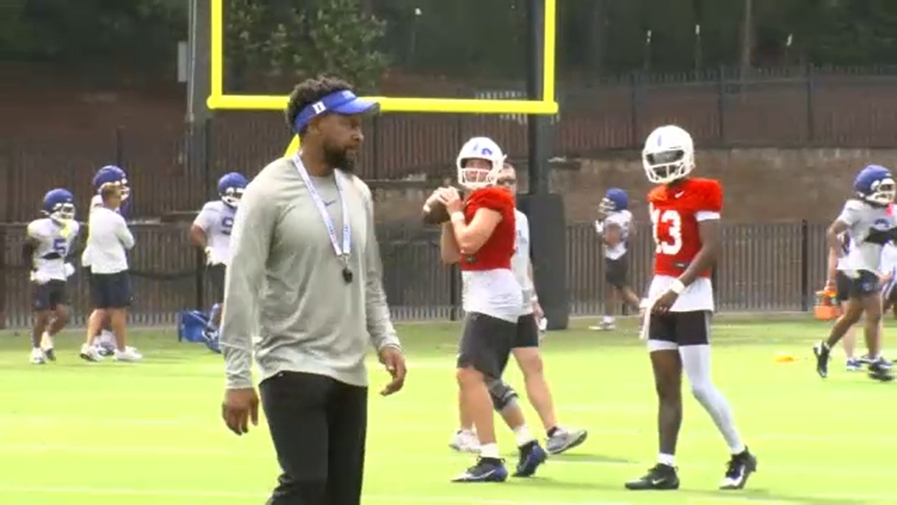Quarterback battle brews as Duke opens fall football camp