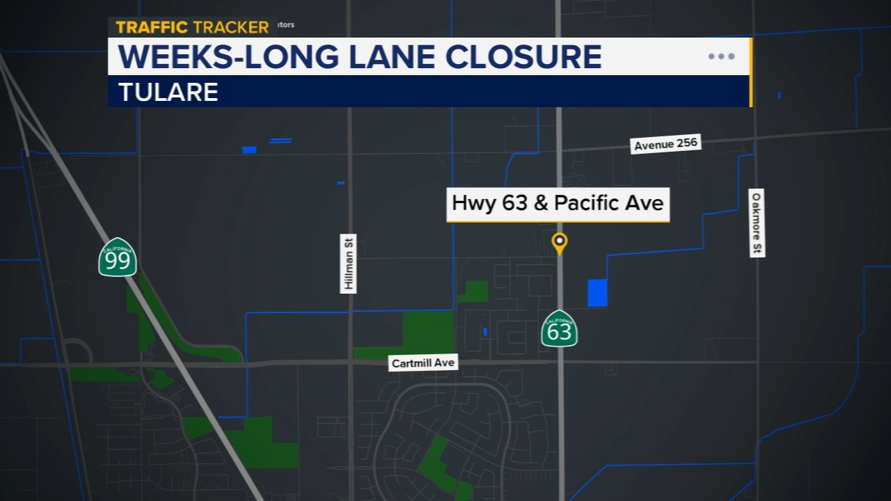 Traffic alert closure on Highway 63 in Tulare