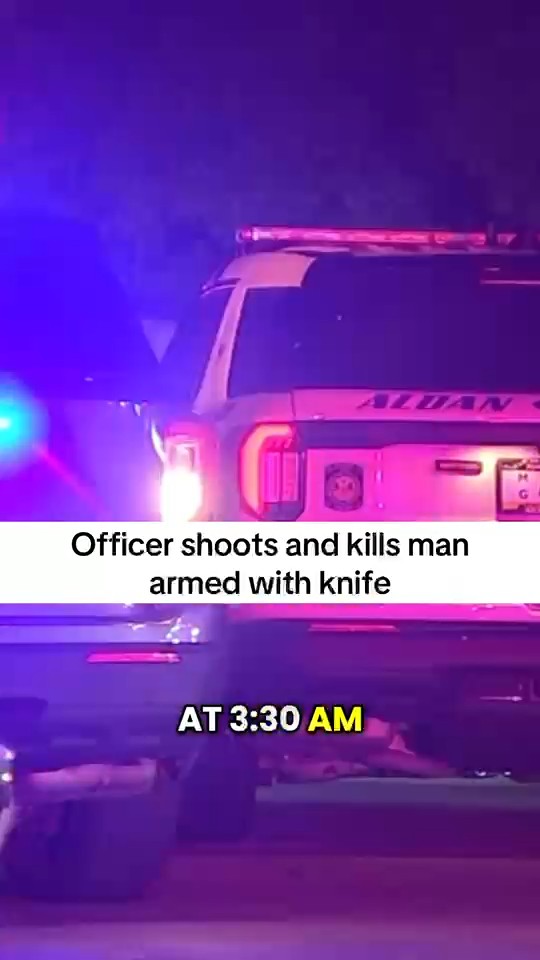 A DelCo police officer shot a man armed with a knife early Thursday.