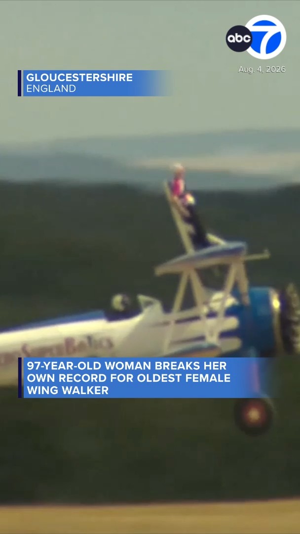 97-year-old woman breaks her own record for oldest female wing walker