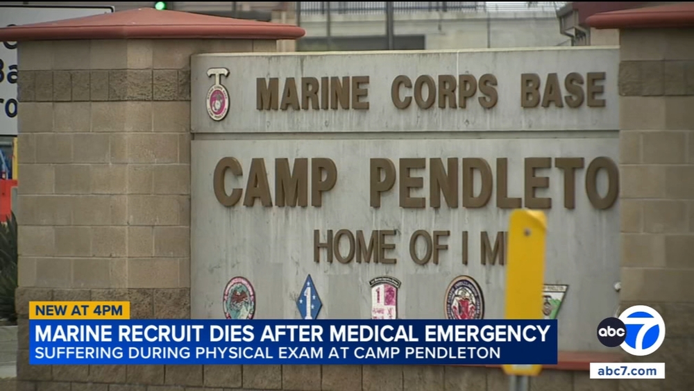 Marine recruit dies during physical exam at Camp Pendleton