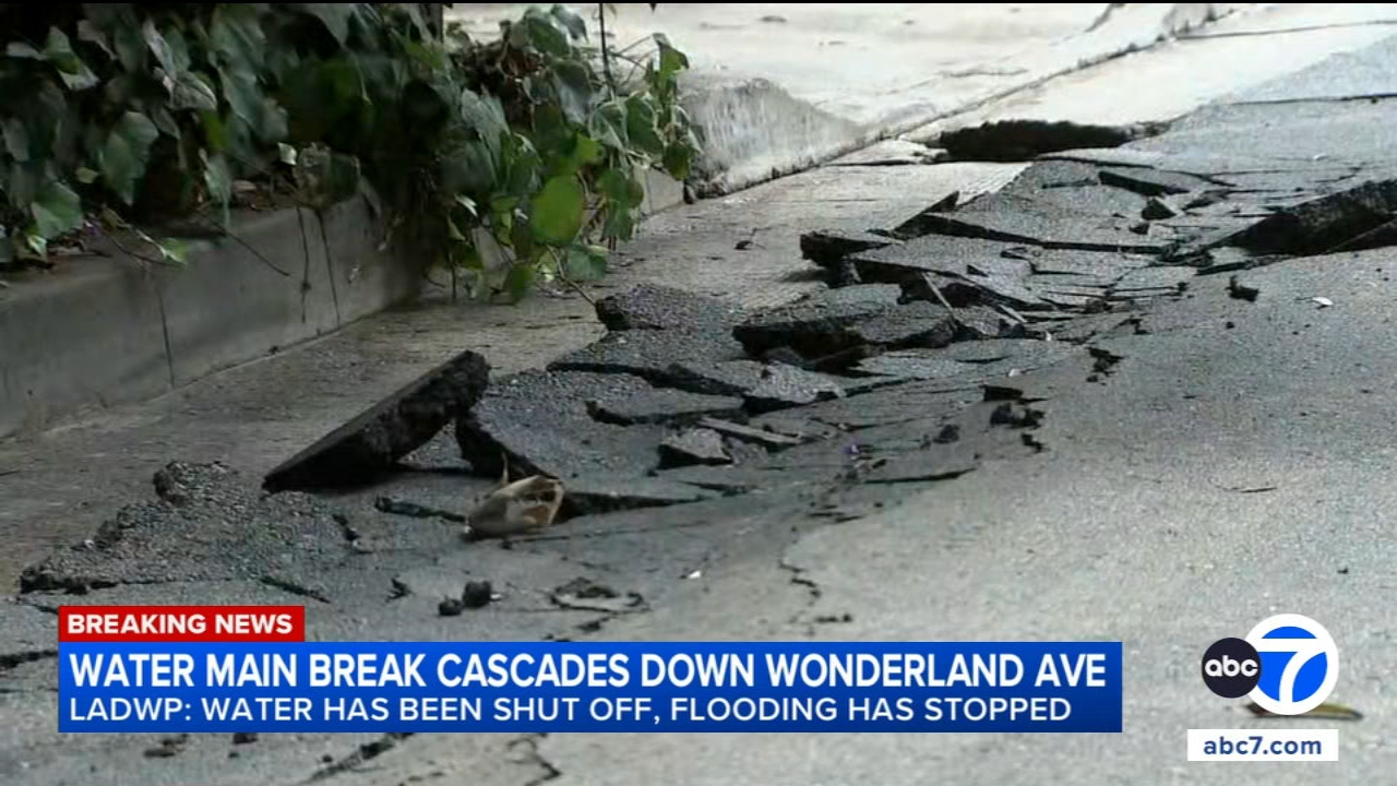 Water main break shuts down Hollywood Hills road; dozens of residents impacted
