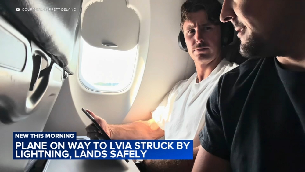 Plane with Party Animals baseball team players lands safely at LVIA after being struck by lightning
