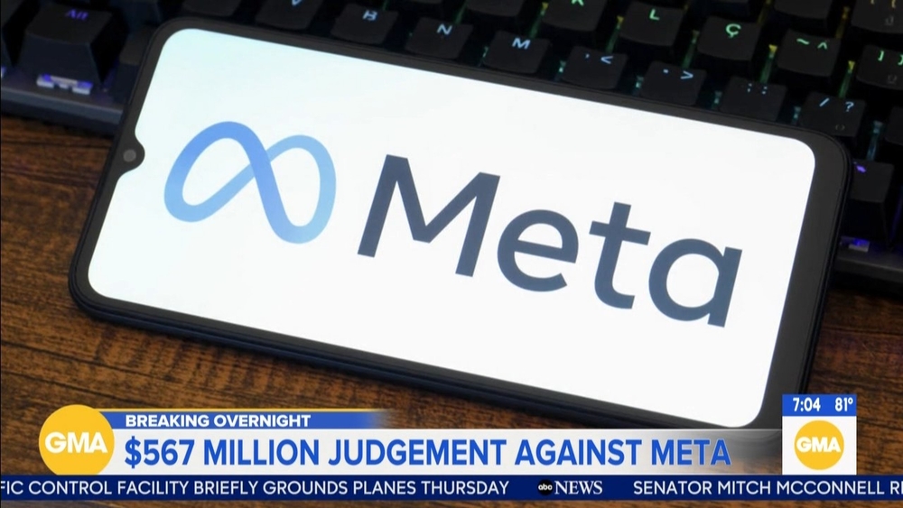 Court orders Meta to pay $567M to address kids' mental health online