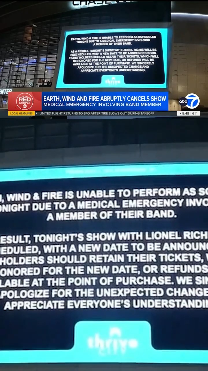 Earth, Wind & Fire abruptly cancel show