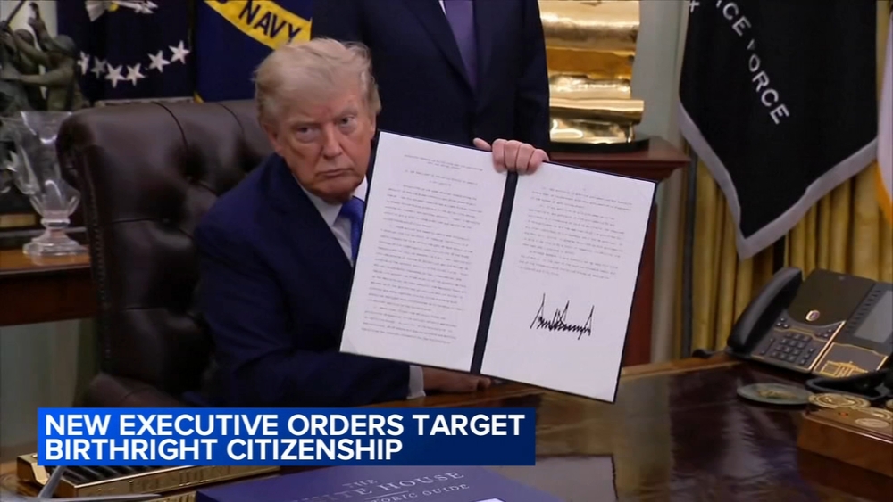 Trump signs executive orders that target birthright citizenship