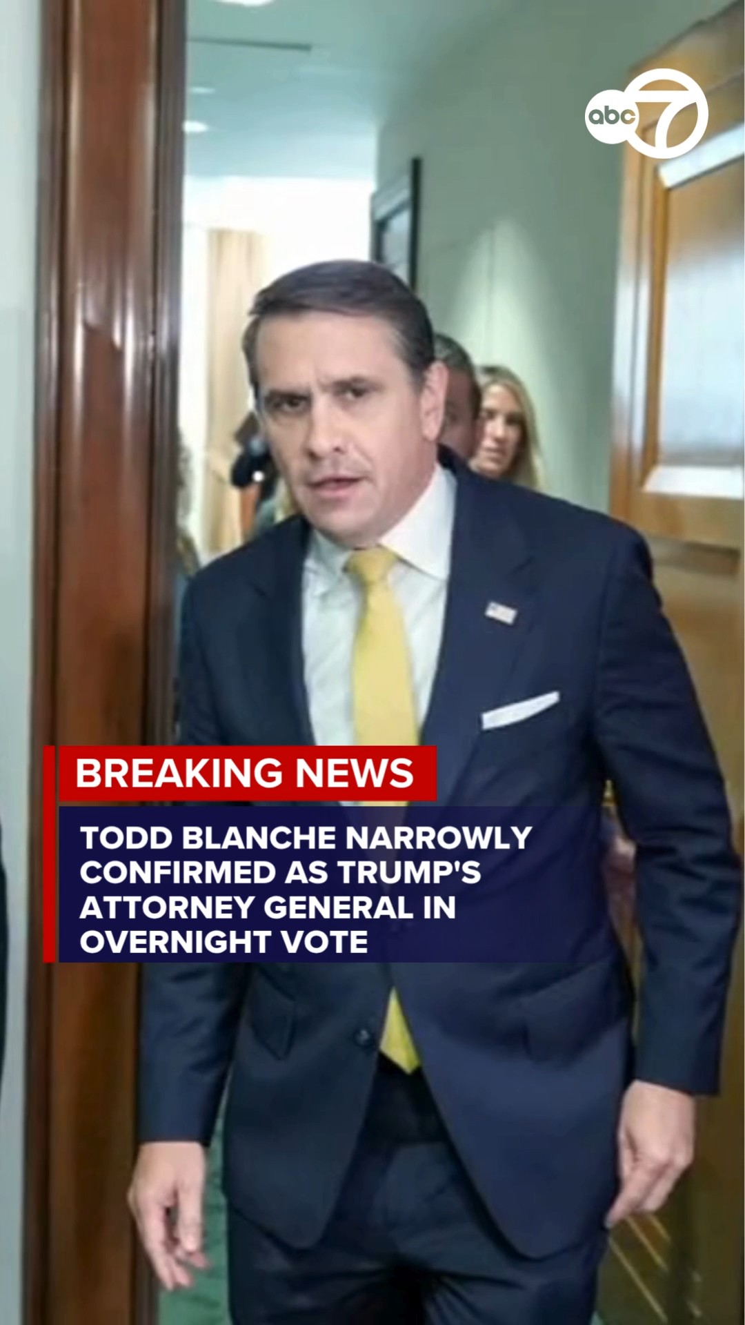 Todd Blanche narrowly confirmed as Trump's AG in overnight vote