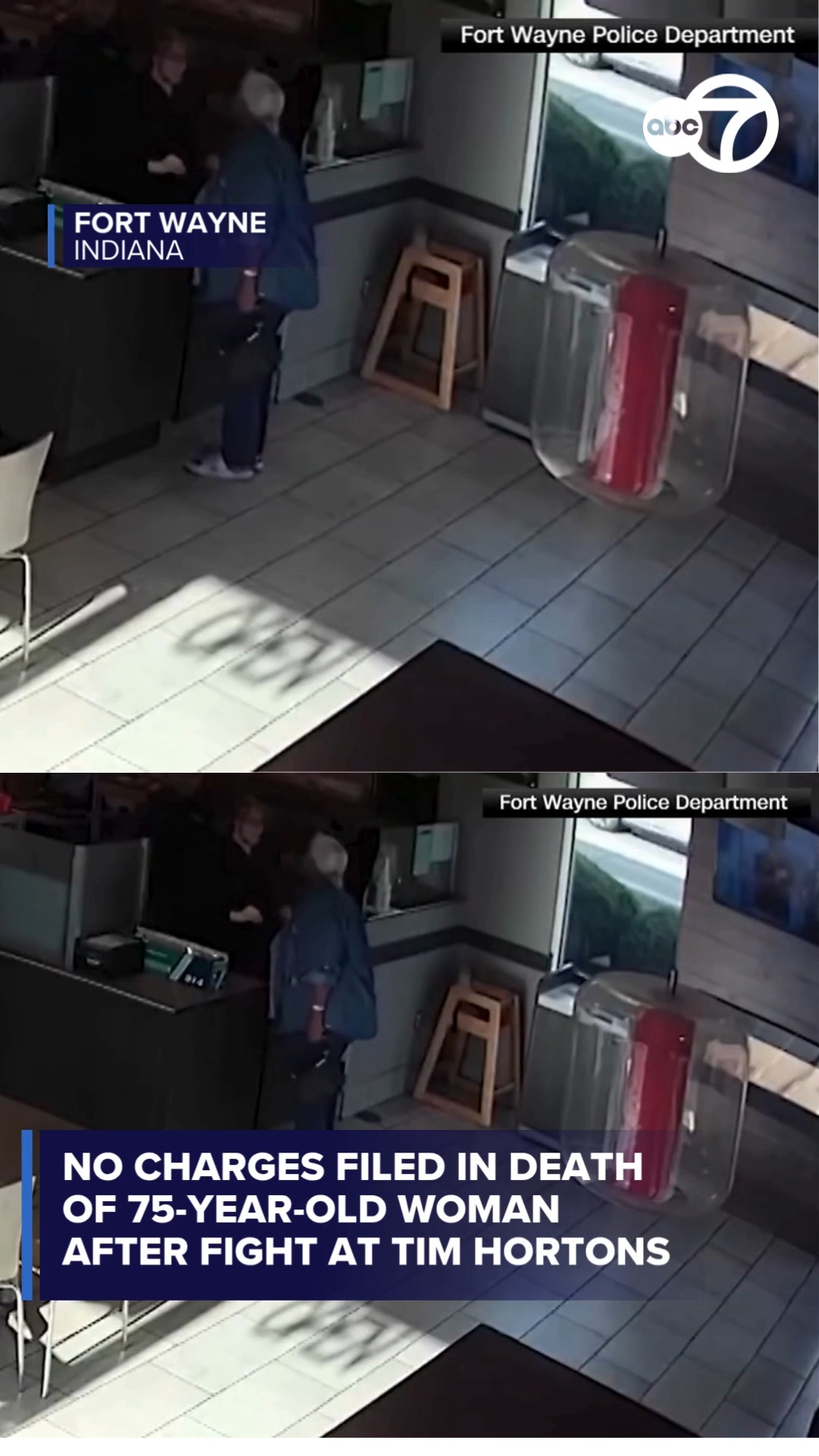 No charges filed in woman's death after fight at Indiana Tim Hortons
