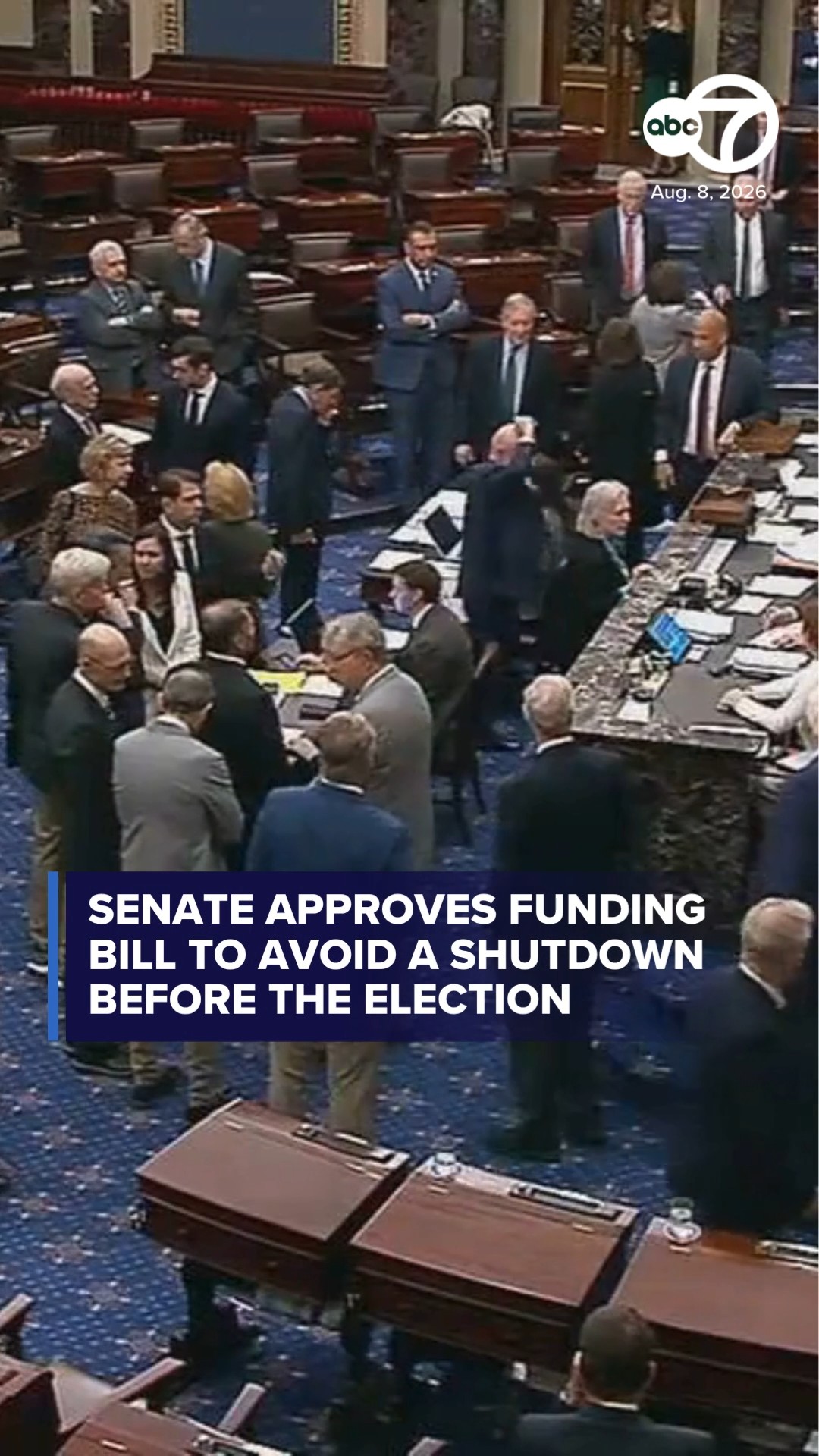 Senate approves funding bill to avoid a shutdown before the election