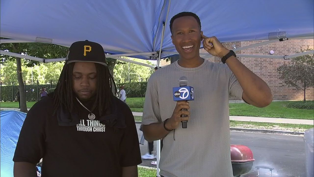 ABC7's Terrell Brown checks out what's happening along Bud Billiken Parade route