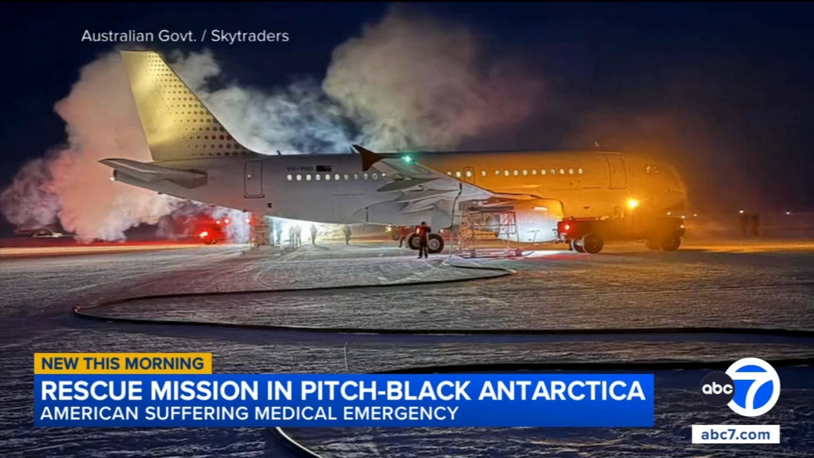 Rescue of American carried out in pitch-black darkness in Antarctica