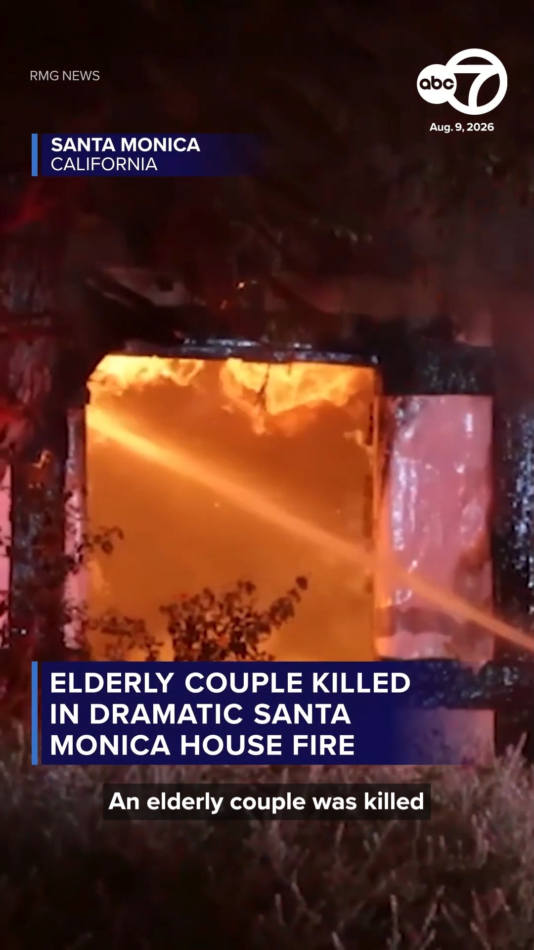 Elderly couple killed in Santa Monica house fire