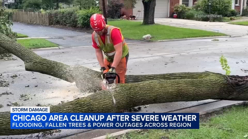Severe storms leave damage, flooding across Chicago area Sunday