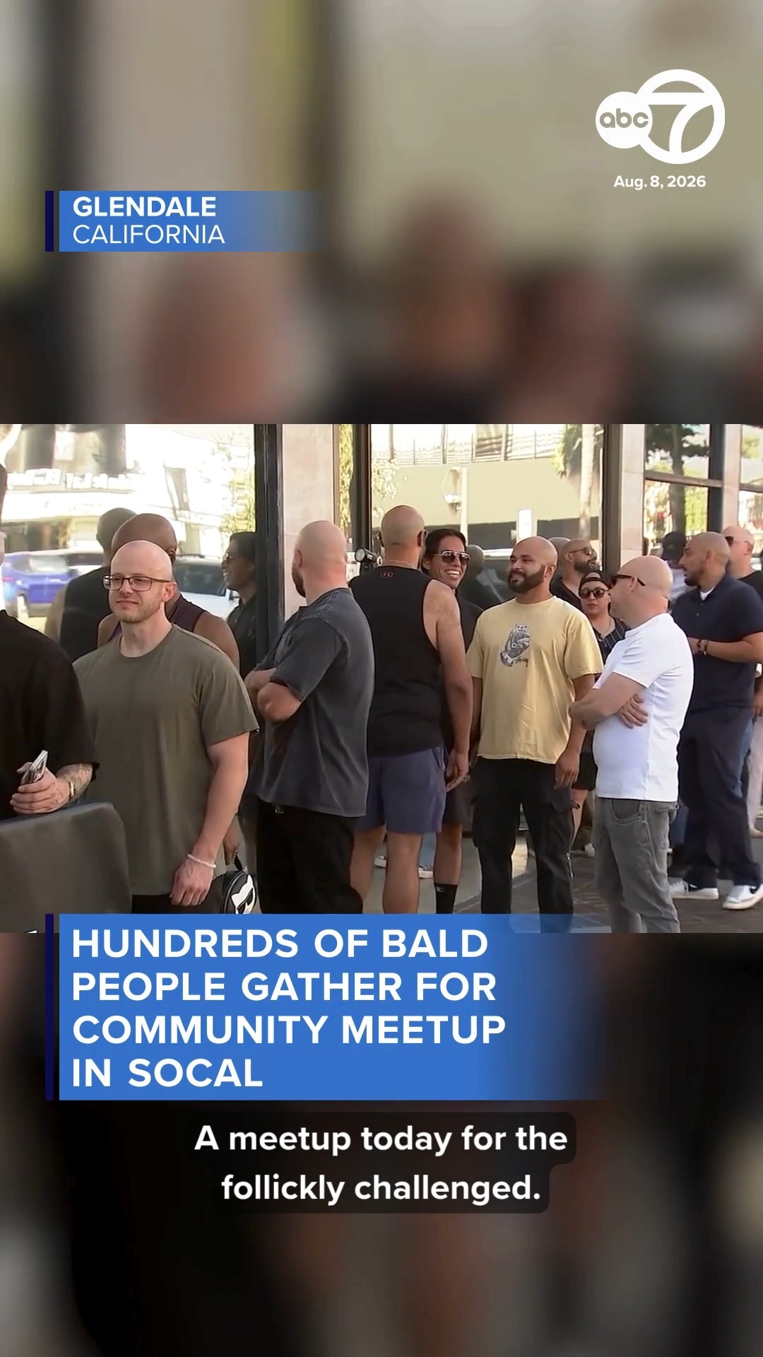 Hundreds of bald people gather for community meetup in Glendale