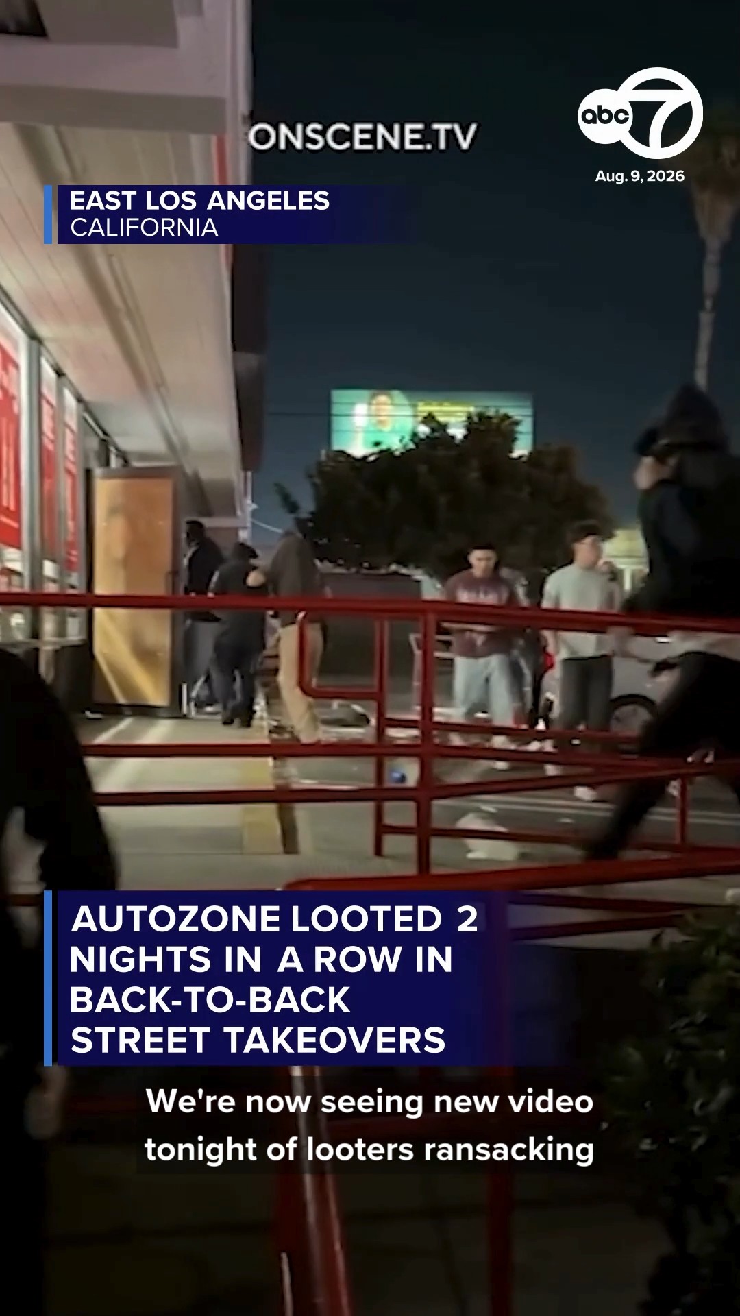 East LA AutoZone looted for 2nd day in back-to-back street takeovers
