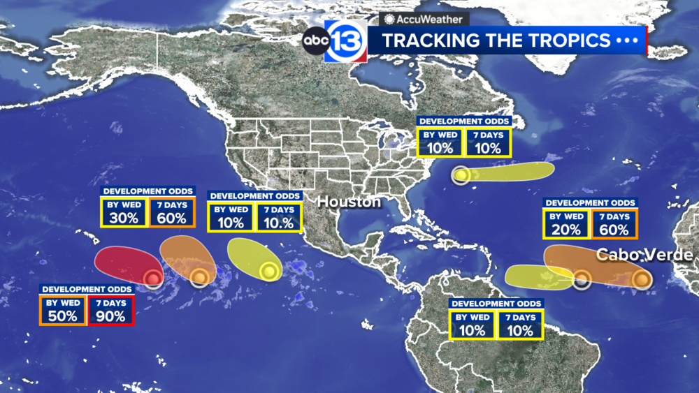 Two areas of potential development in the Atlantic
