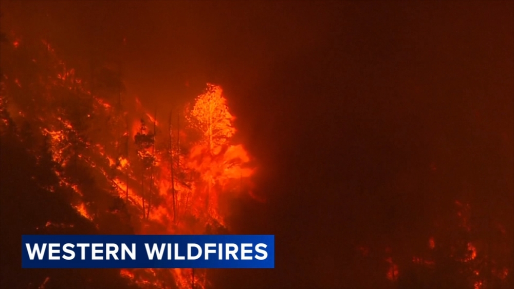 Nearly 100 major wildfires burning in US
