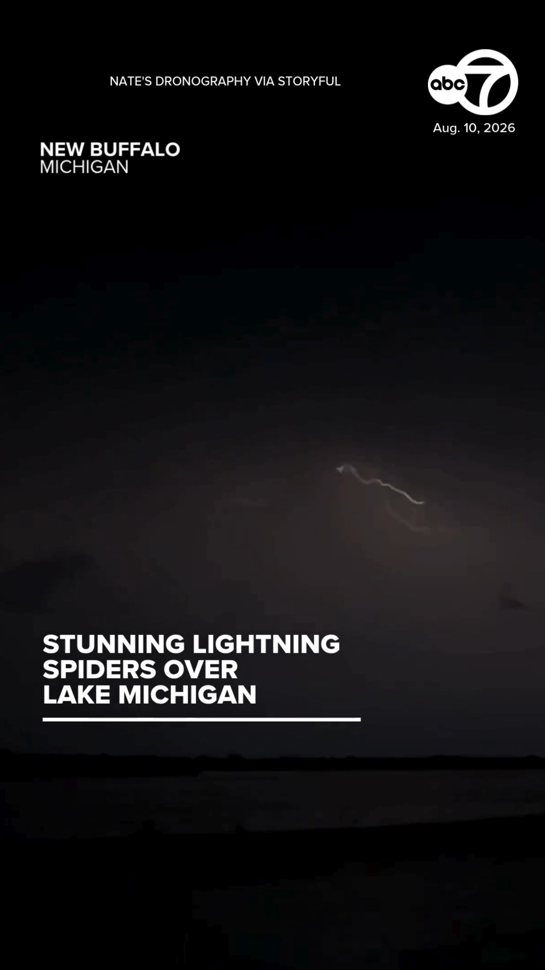 Stunning Slo-Mo Video Shows Lightning Spidering Over Lake Michigan