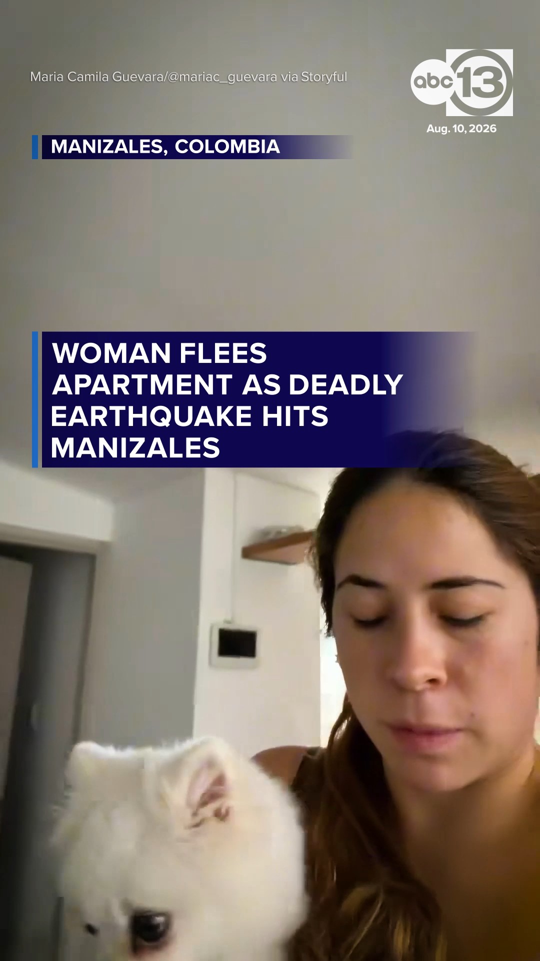 Woman Flees Apartment as Deadly Earthquake Hits Manizales