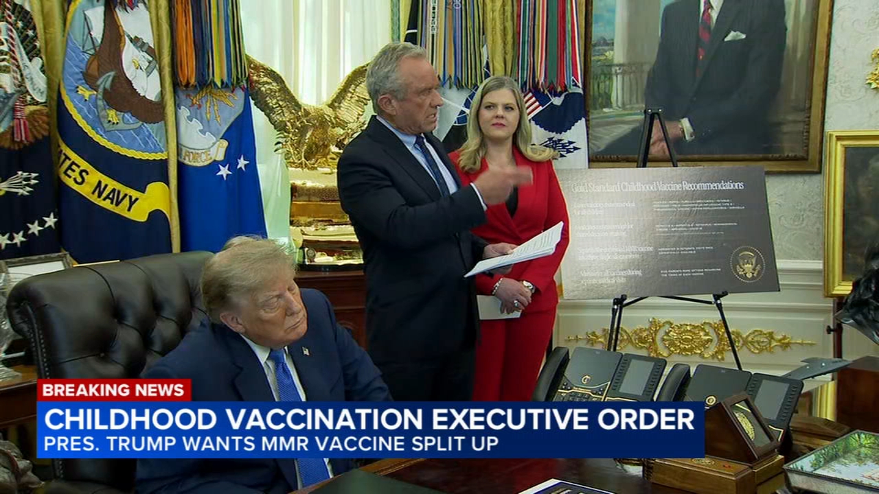 Trump signs executive order to change childhood vaccine schedule