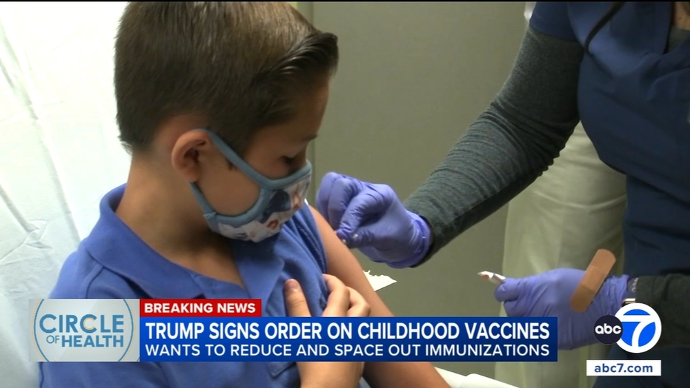 Trump order changes childhood vaccine schedule
