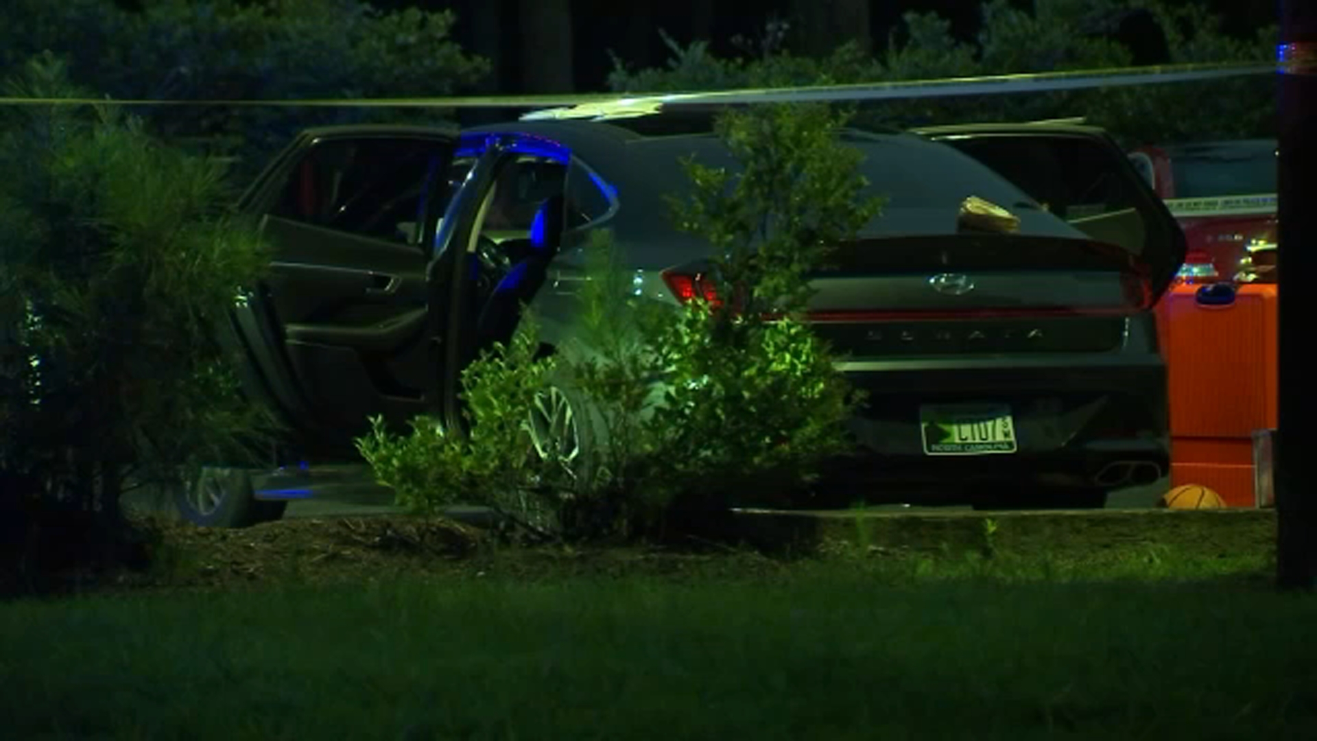The man was shot while sitting in his car.