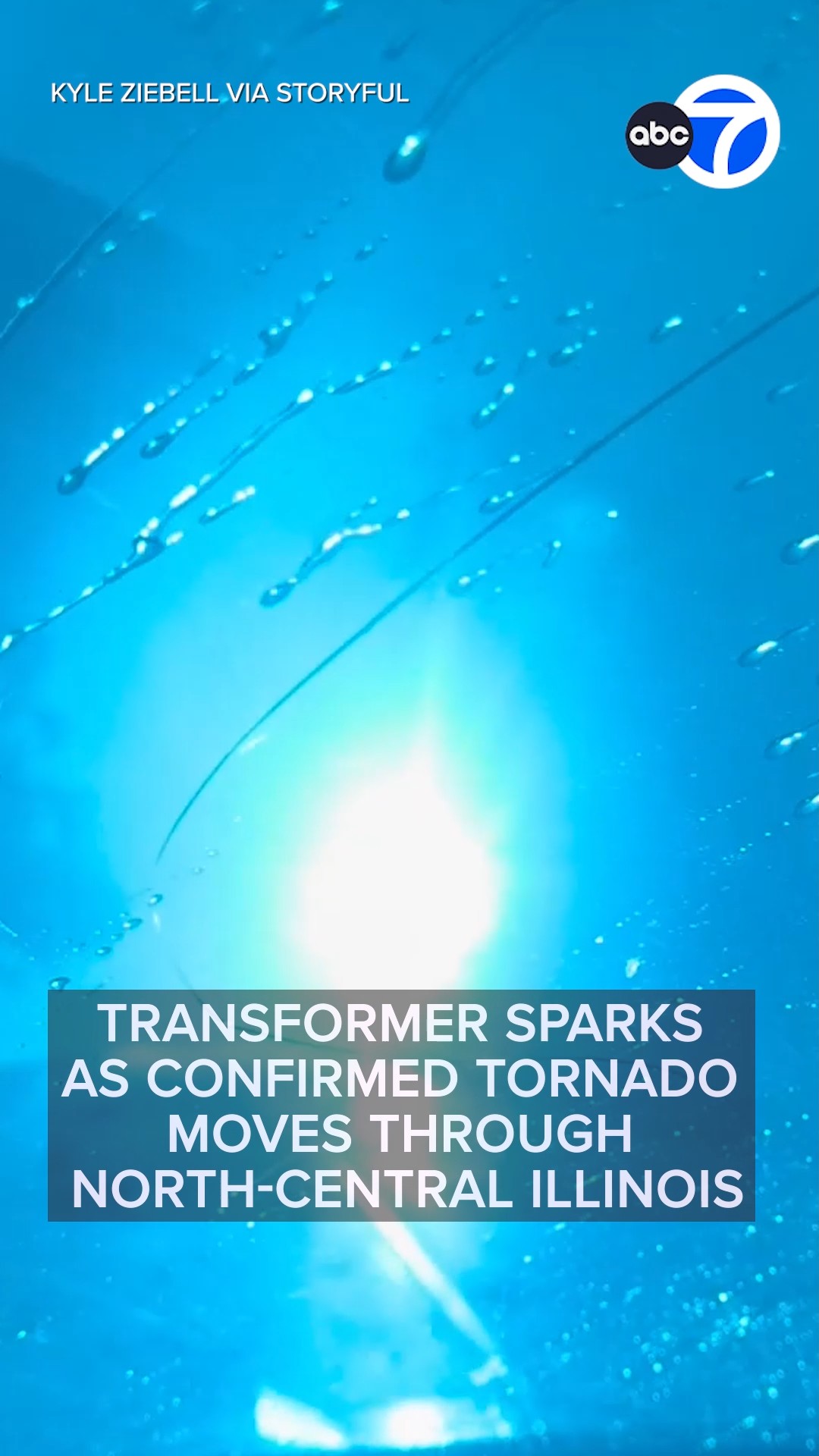 Transformer Sparks as Confirmed Tornado Moves Through Illinois
