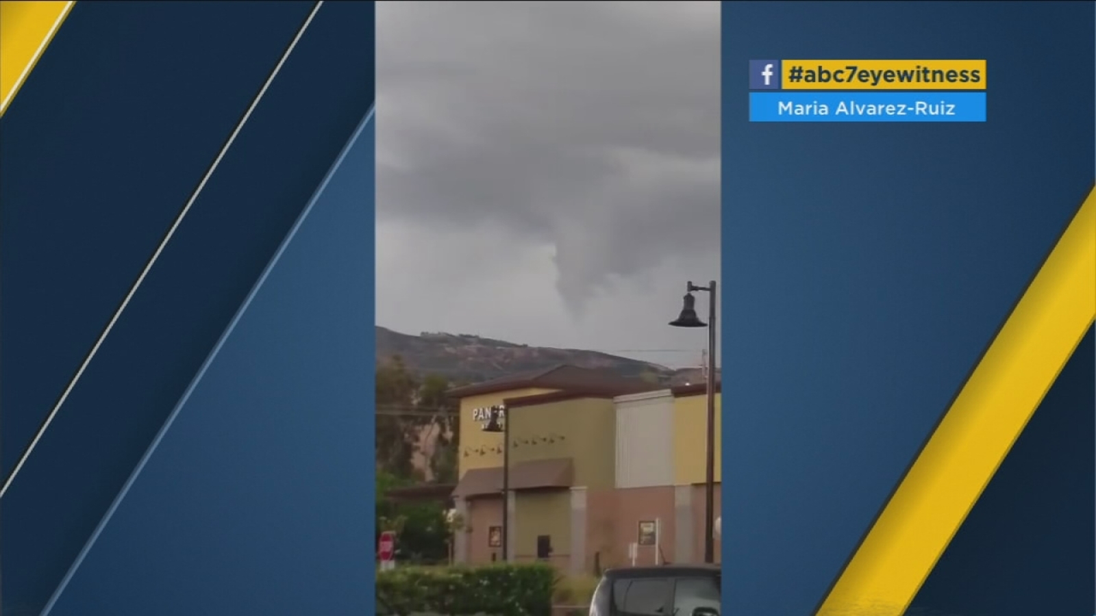 Funnel cloud seen over San Dimas ABC7 Los Angeles