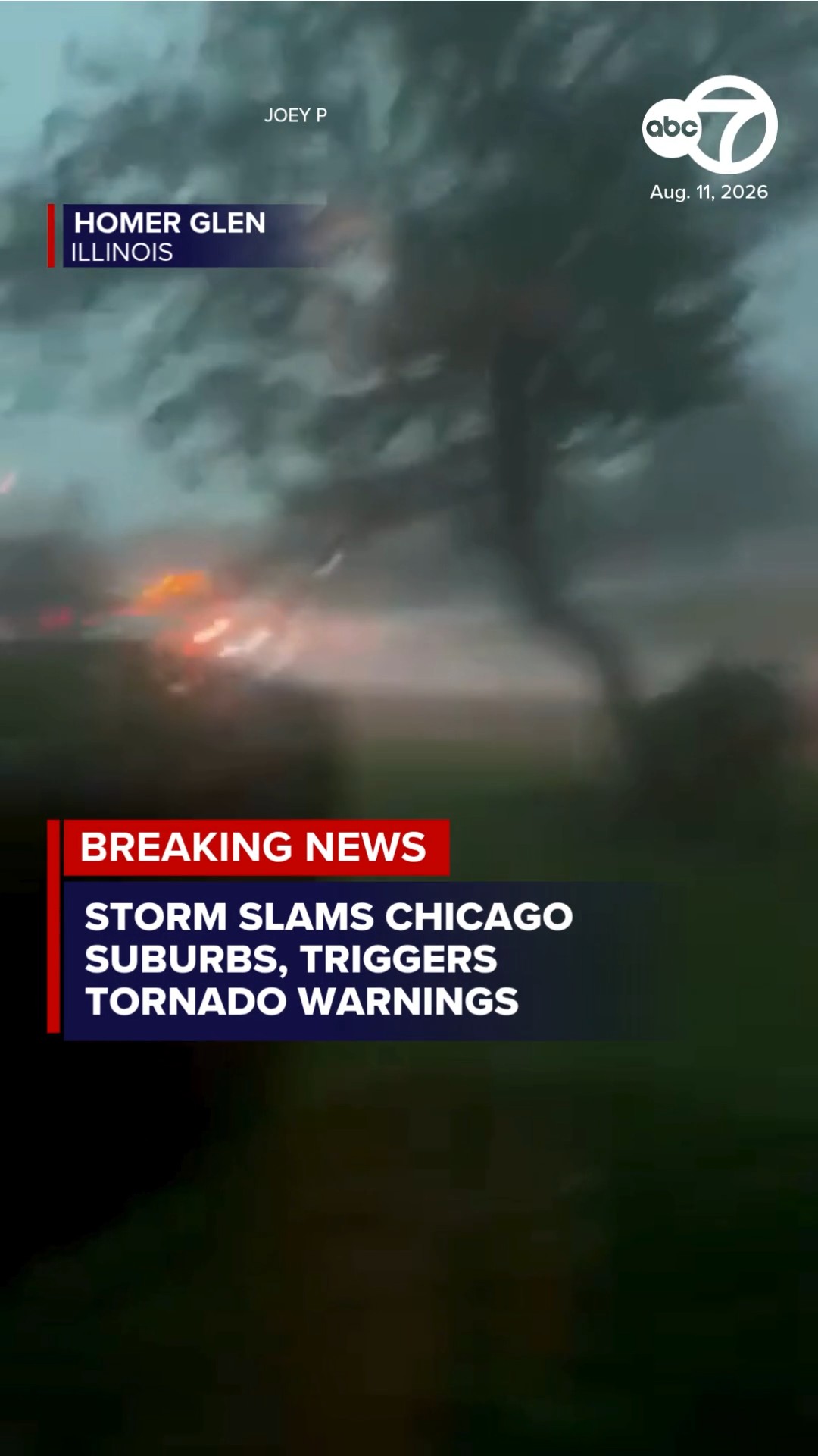 Storm slams Homer Glen, Illinois - August 11, 2026