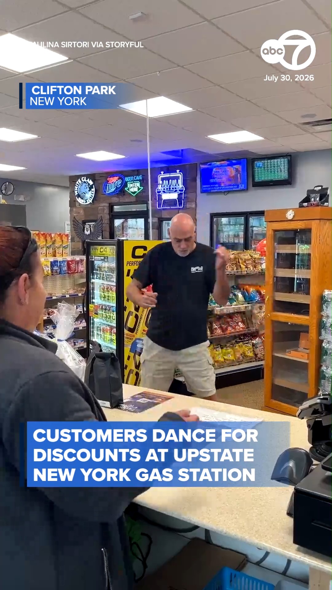 Customers dance for discounts at upstate New York gas station