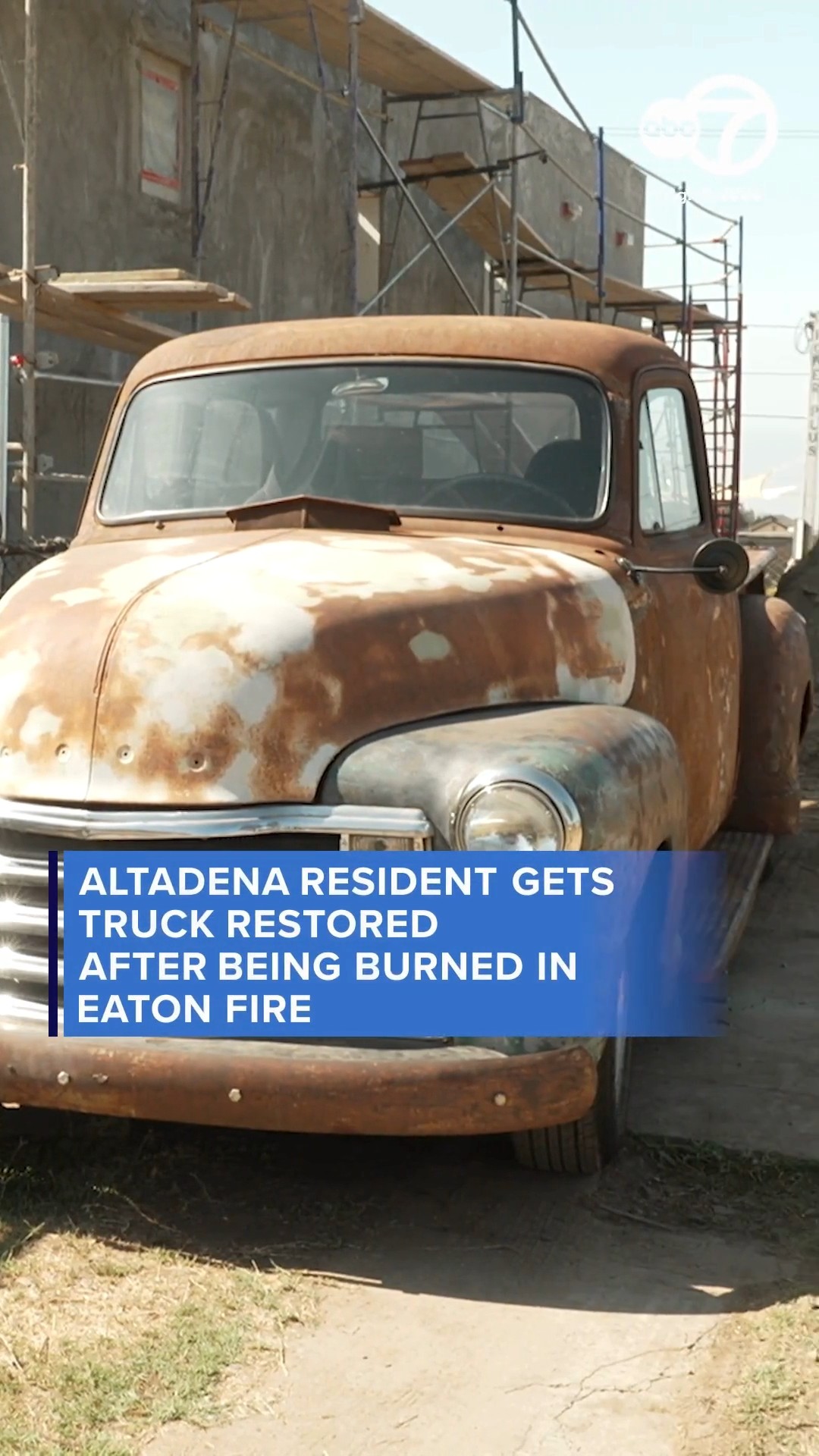 Altadena resident gets truck restored after being burned in Eaton Fire