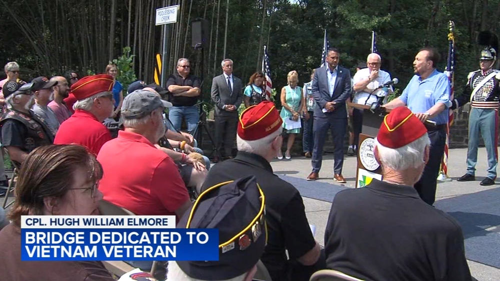 Vietnam hero honored with bridge over Poquessing Creek in Bensalem Township, Bucks County