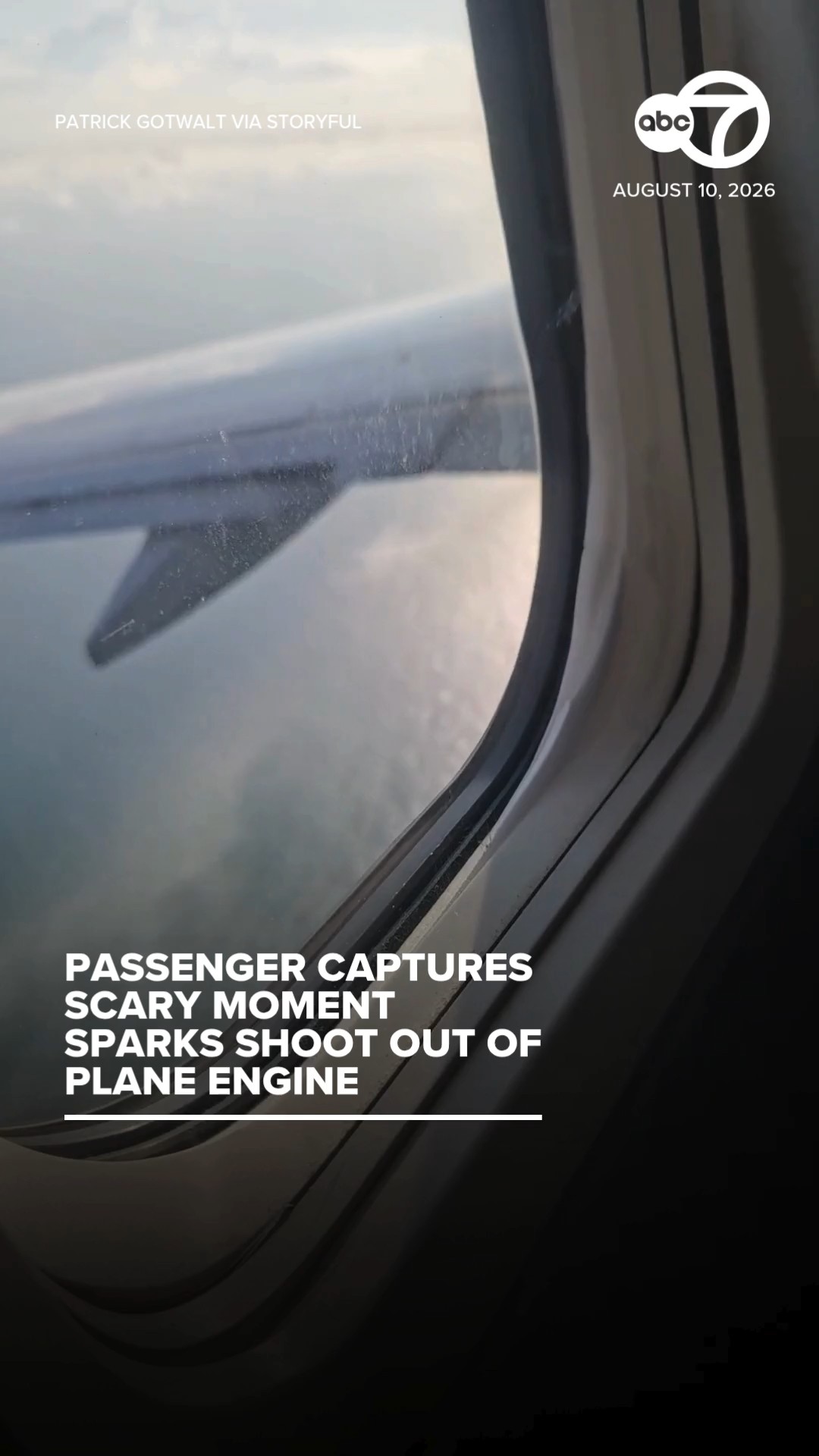 Passenger Captures Scary Moment Sparks Shoot Out of Plane Engine