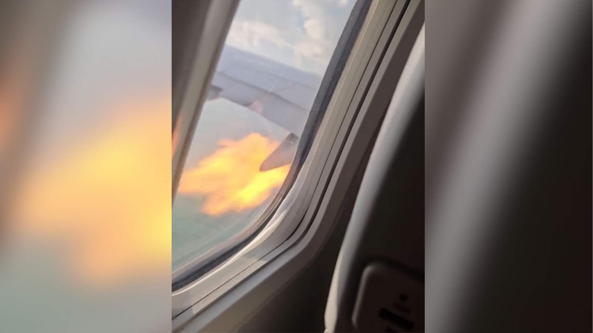 VIDEO: Engine flames erupt after bird strike on AA flight