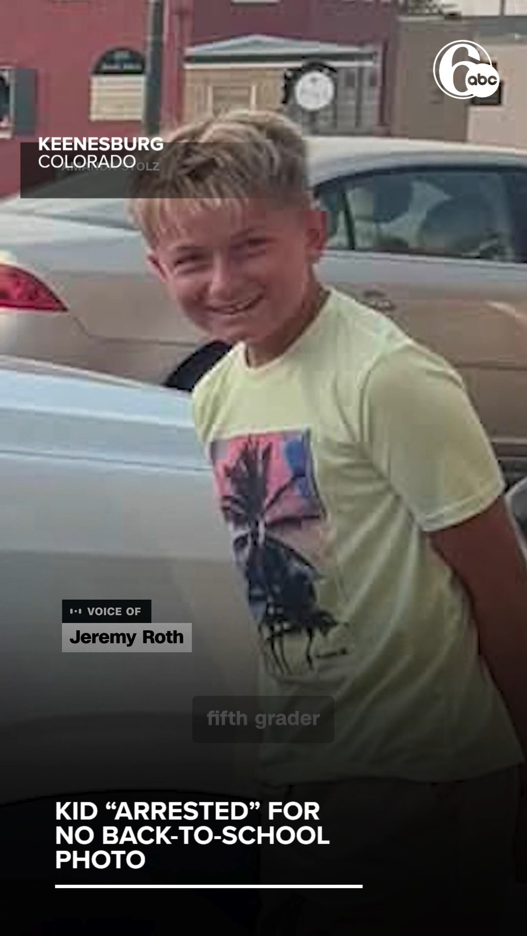 Kid "arrested" for no back-to-school pic