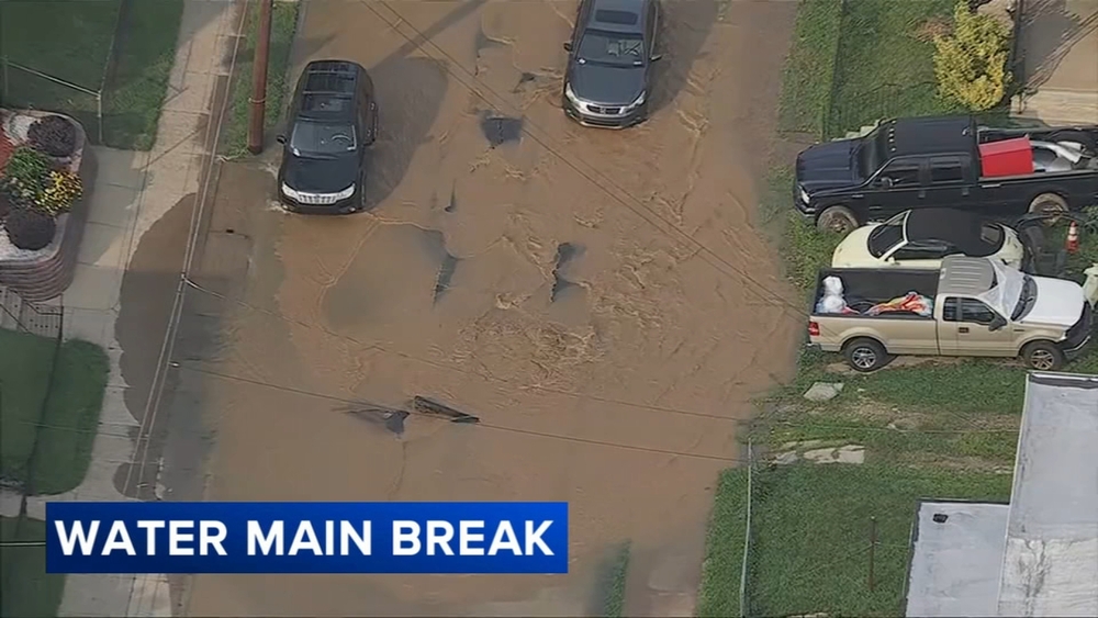 Water main break leaves about 50 Philadelphia homes without service