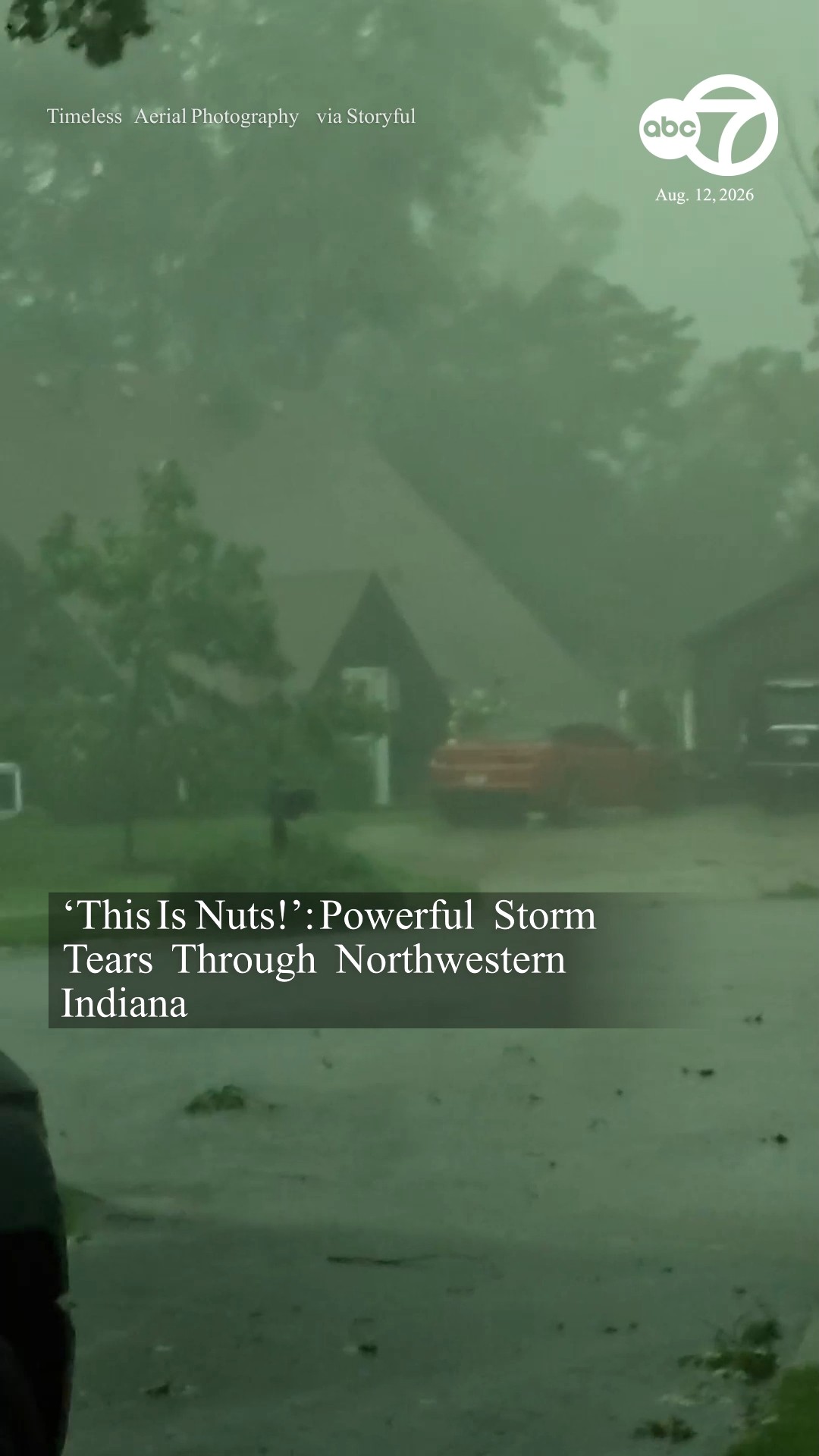 'This Is Nuts!': Powerful Storm Tears Through Northwestern Indiana
