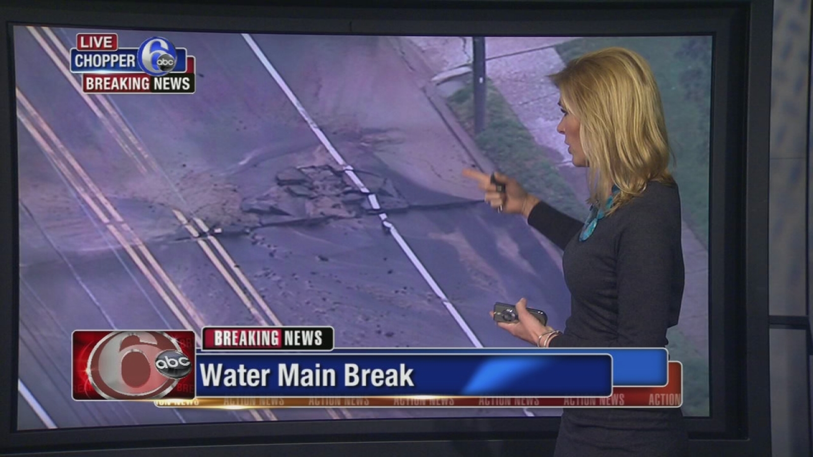 Water main break shuts down busy road in East Mt. Airy section of ...