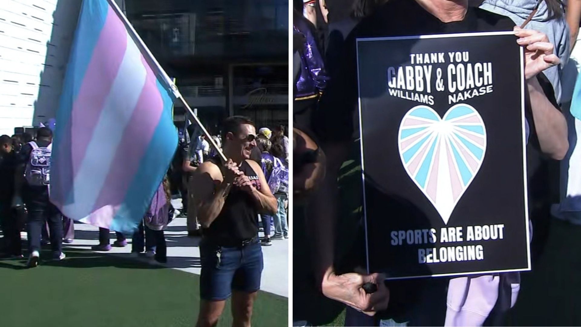 Valkyries fans rally in support of trans athletes amid WNBA debate