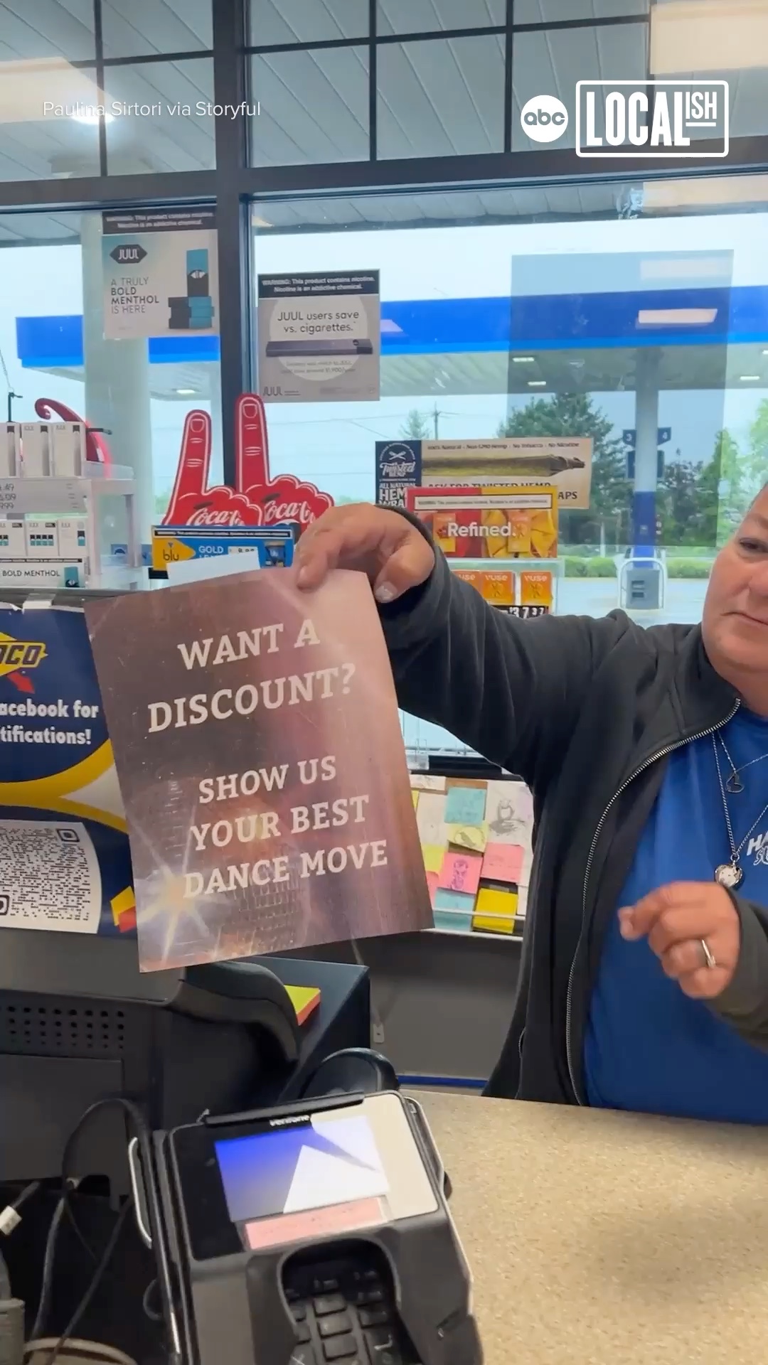 This gas station had its customers dance for their discounts!