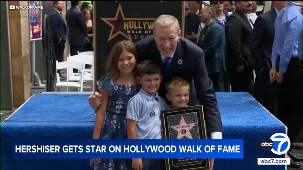 Dodger legend Orel Hershiser receives star on Hollywood Walk of Fame