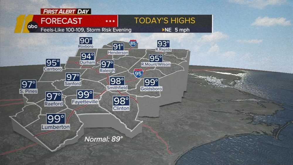 First Alert Mid-morning Forecast: Aug. 14